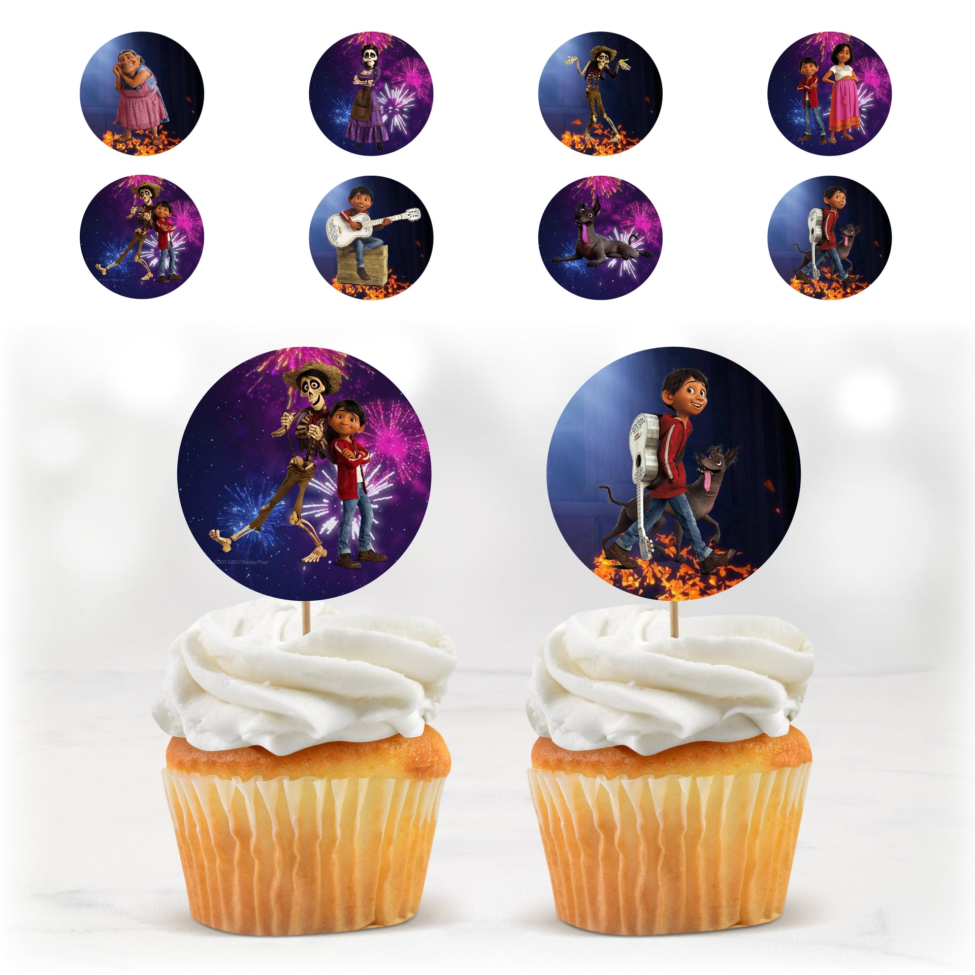 Cupcake Toppers - Coco