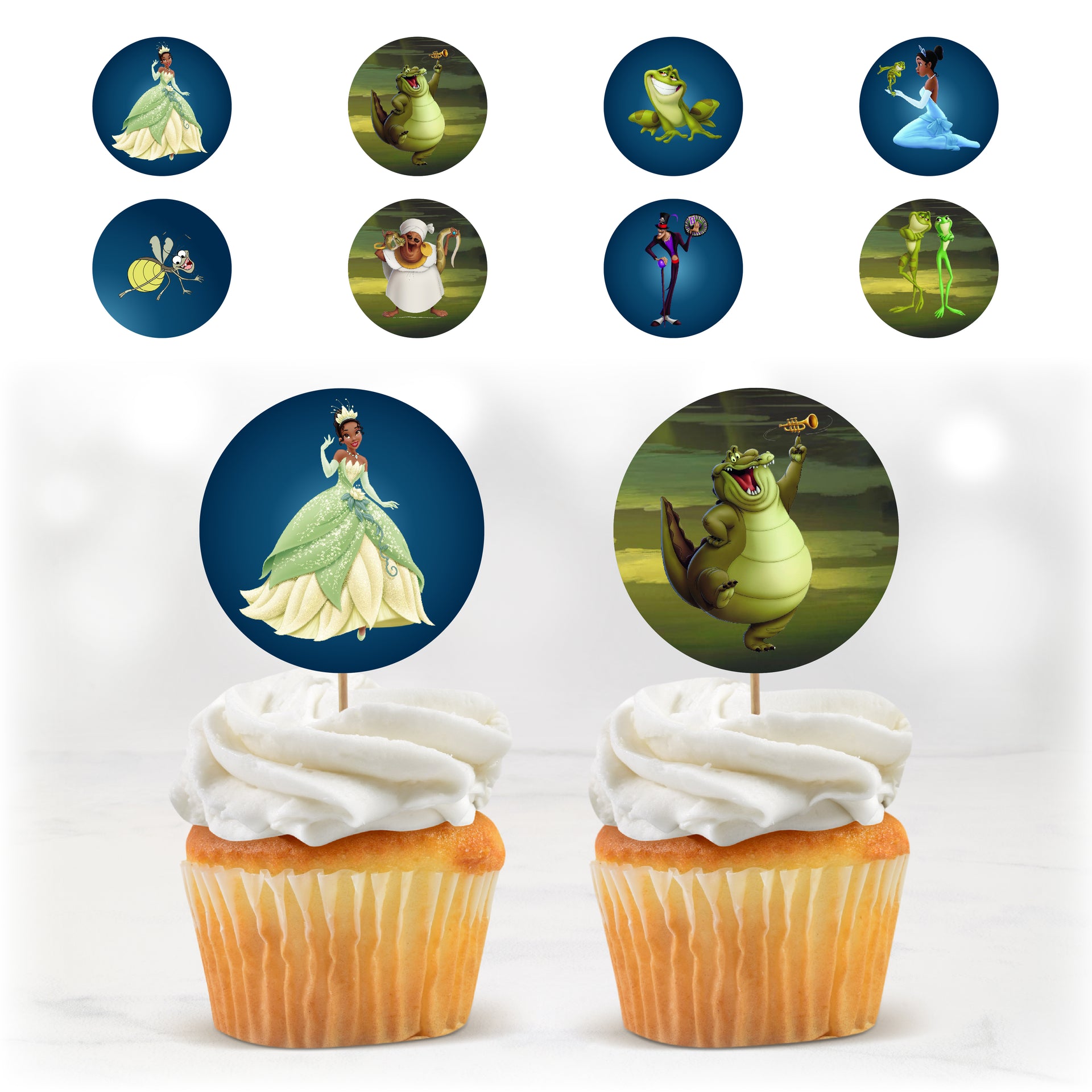 Cupcake Toppers - La Princesse et la Grenouille