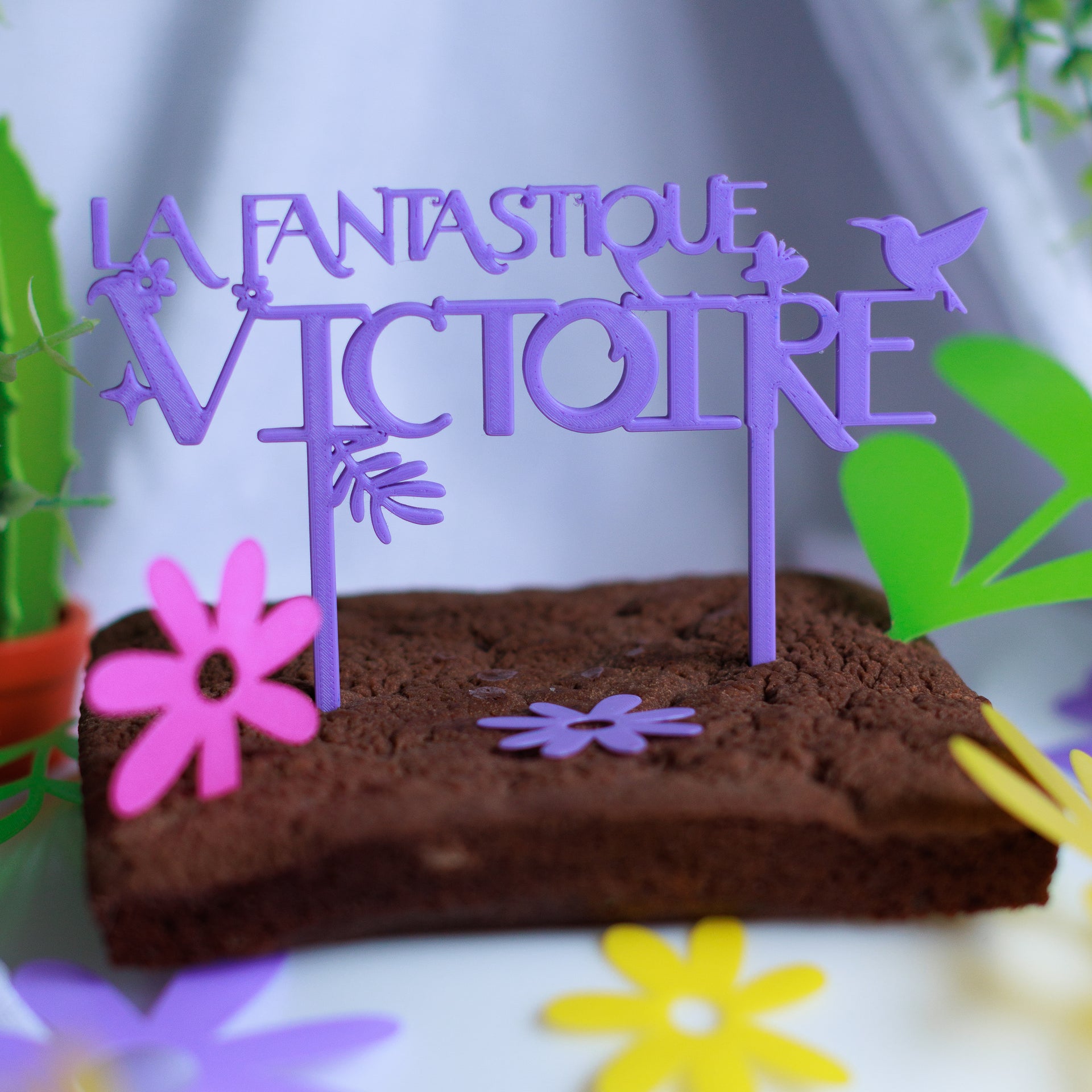 Cake topper personnalisable - La Fantastique