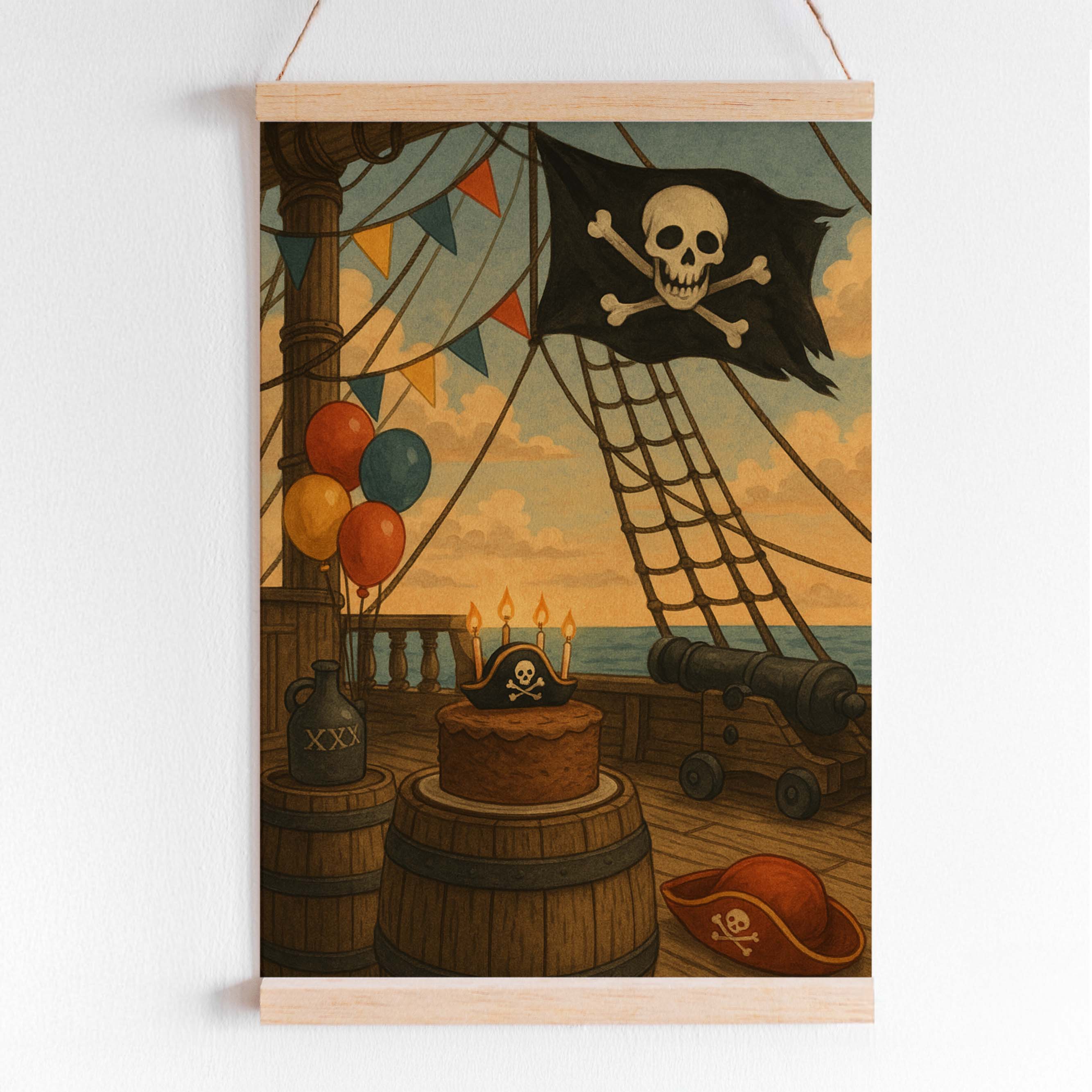 Affiche A3 Anniversaire Pirate en Mer