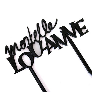 Cake topper personnalisable - Mortelle Adèle