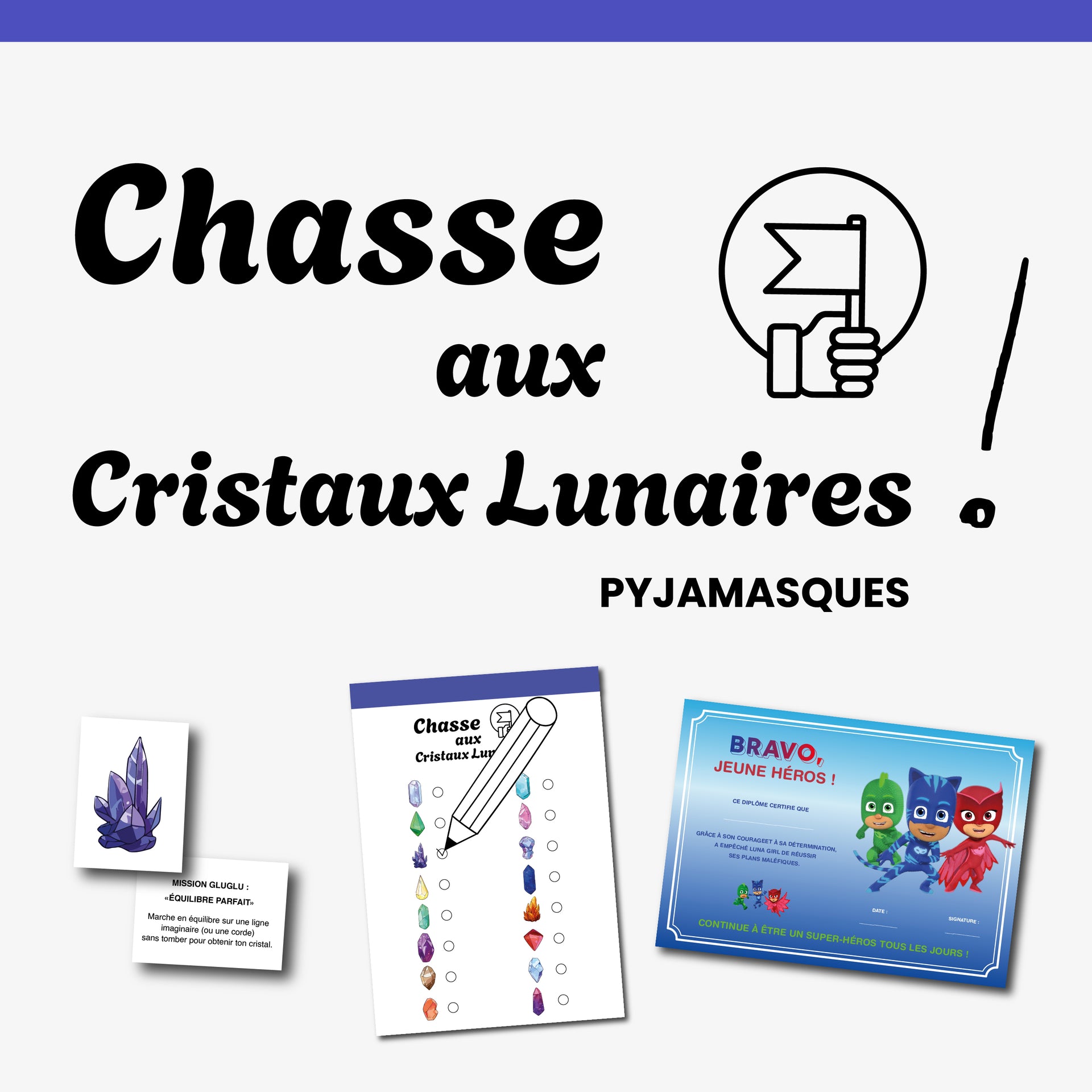 Jeu Chasse aux Cristaux Lunaires