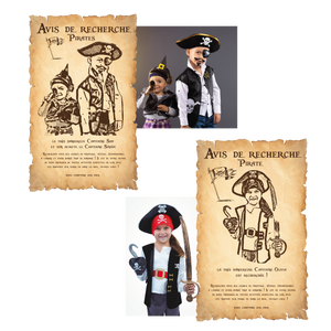Affiche avis de recherche personnalisée - Pirate