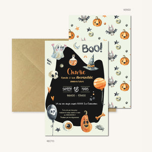 Invitation anniversaire personnalisable - Halloween