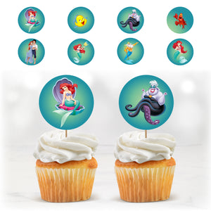 Cupcake Toppers - La Petite Sirène